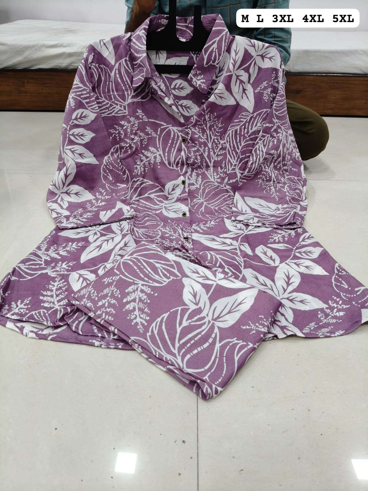 BOUTIQUE QUALITY CRUSH FANCY CORD SET FOR GIRL DAILY SIMPLE WEAR SURAT